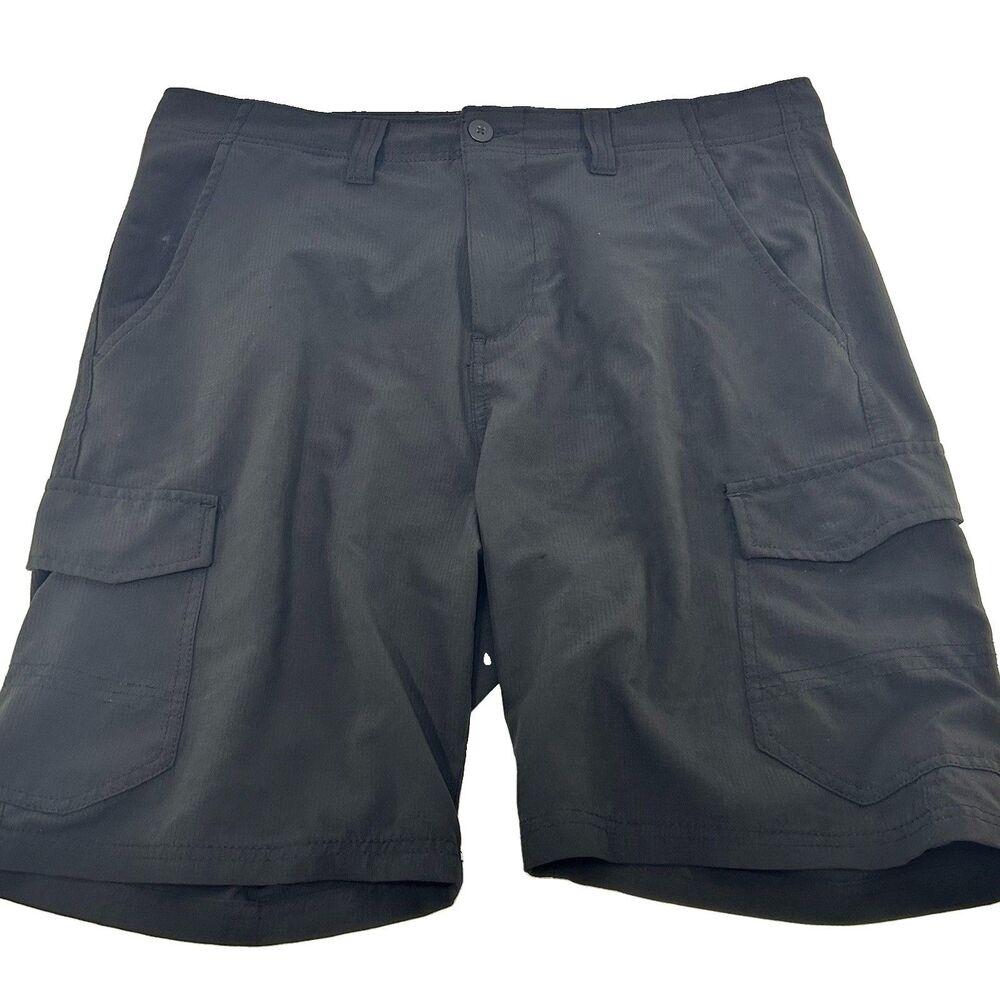 Iron Clothing Co. Men's Hybrid Cargo Shorts Black Size 34 Stretch